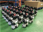 Pneumatically Actuated FIP PP Ball valves with limit switchbox and namur solenoid valve. All assembled and tested in house