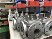 J+J electric actuated ball valves, with cast iron 3 way ball valves