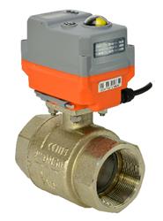 Genebre 3023 | Brass Ball Valve with Basic AVA Actuator | On-Off 24V