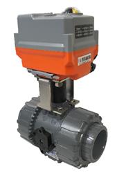FIP VKD Electric ABS Ball Valve | EPDM Seals | AVA Smart Electric Actuator | Modulating 4-20mA 24V | Metric socket ends