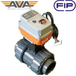 FIP VKD Electric PVC Ball Valve | EPDM Seals | AVA Smart Electric Actuator | Modulating 4-20mA 110-240V