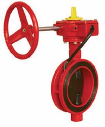 Wafer type UL-FM Butterfly Valve With Gearbox