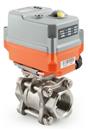 Genebre 2027 | Stainless Steel Ball Valve 3 Piece Socket Weld with Basic AVA Actuator | 24V On-Off